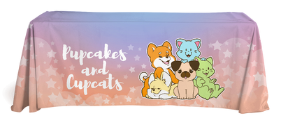 Full Printed Table Cloth for Pupcakes & Cupcats Full Printed Table Cloth for Pupcakes & Cupcats