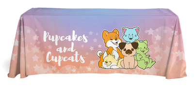 Full Printed Table Cloth for Pupcakes & Cupcats