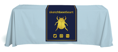 Full Printed Table Runner for SketchBettleArt