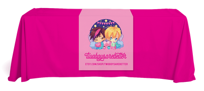 Full Printed Table Runner for Two Boys are Better