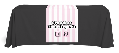 Full Printed Table Runner for Grandma Thunderpants